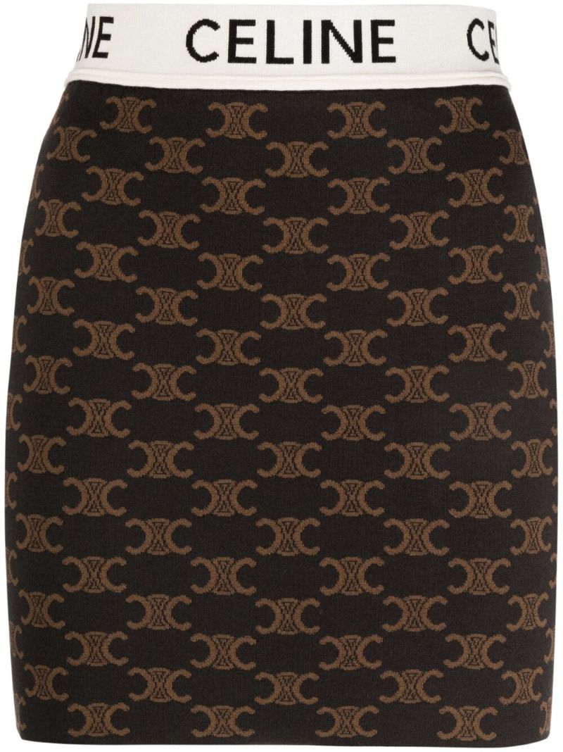 Brown Monogram Mini Skirt
