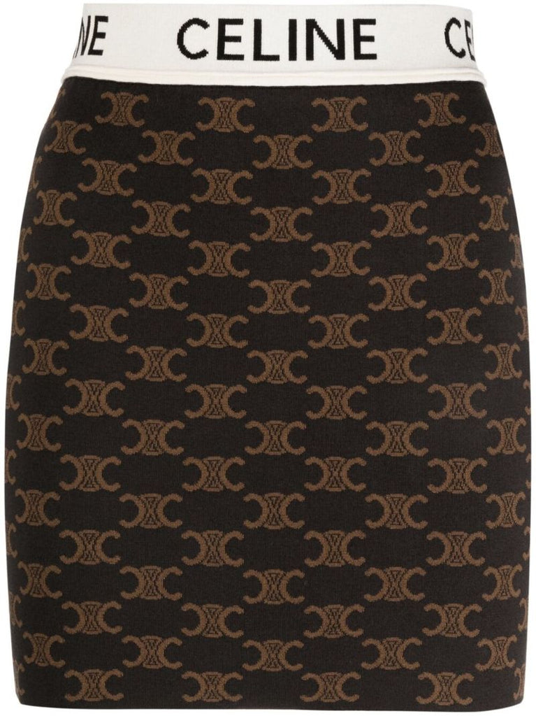Brown Monogram Mini Skirt