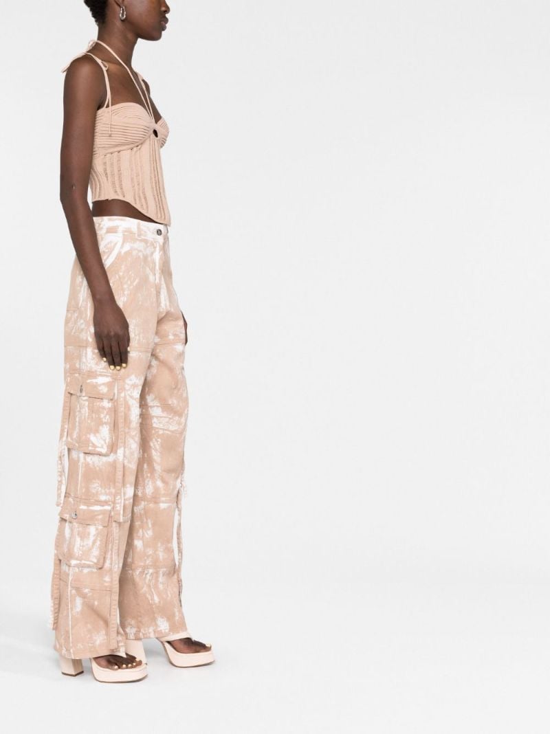 Neutral Stonewashed Straight-leg Jeans