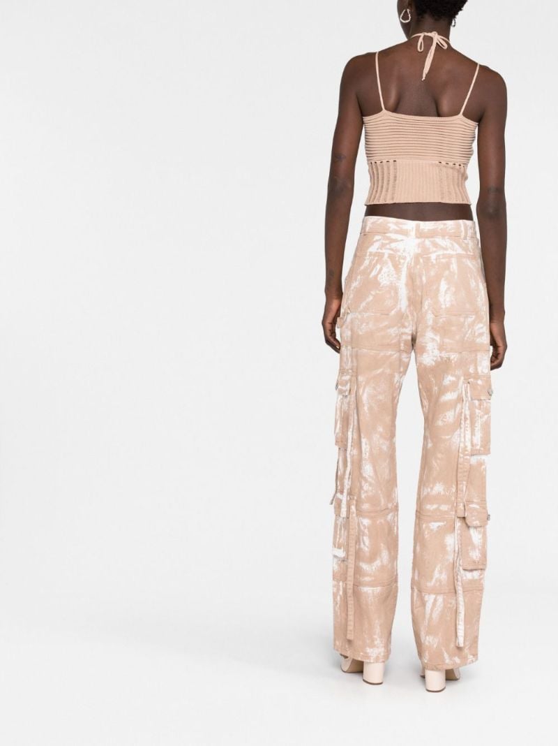 Neutral Stonewashed Straight-leg Jeans