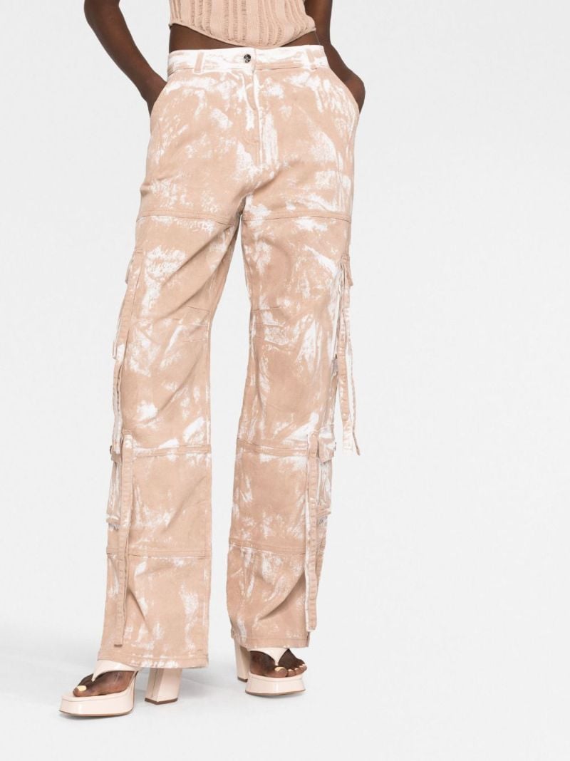 Neutral Stonewashed Straight-leg Jeans