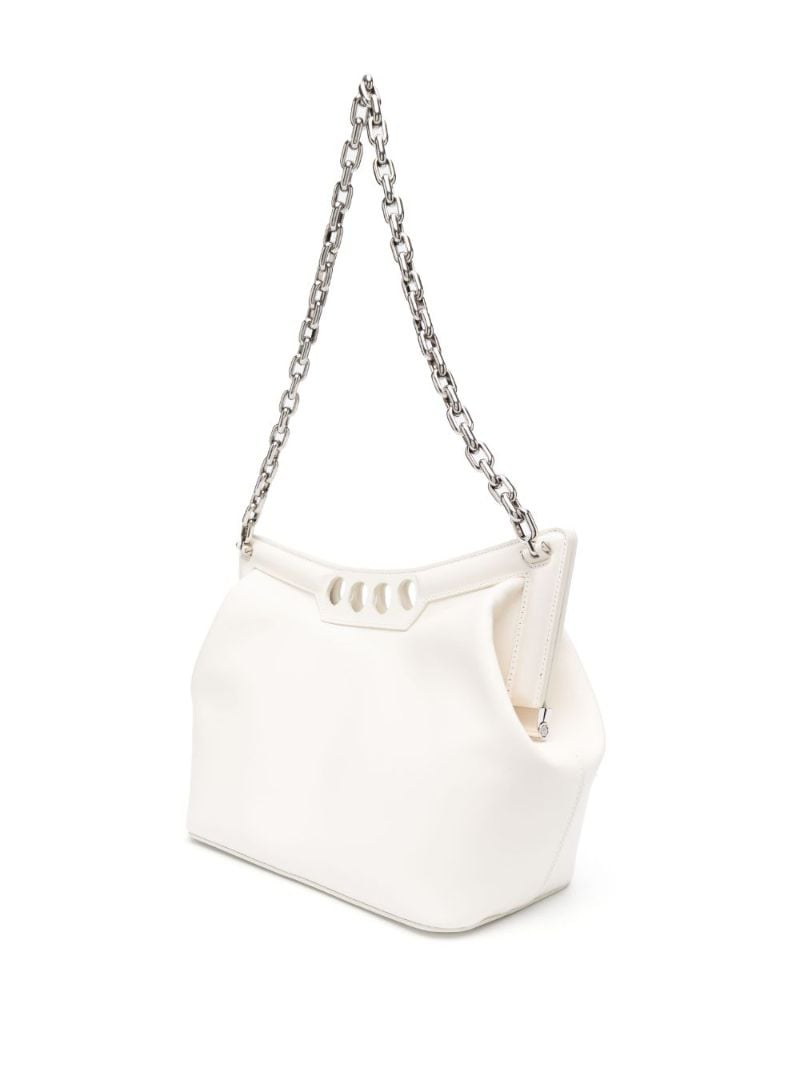 White the Peak Leather Shoulder Bag