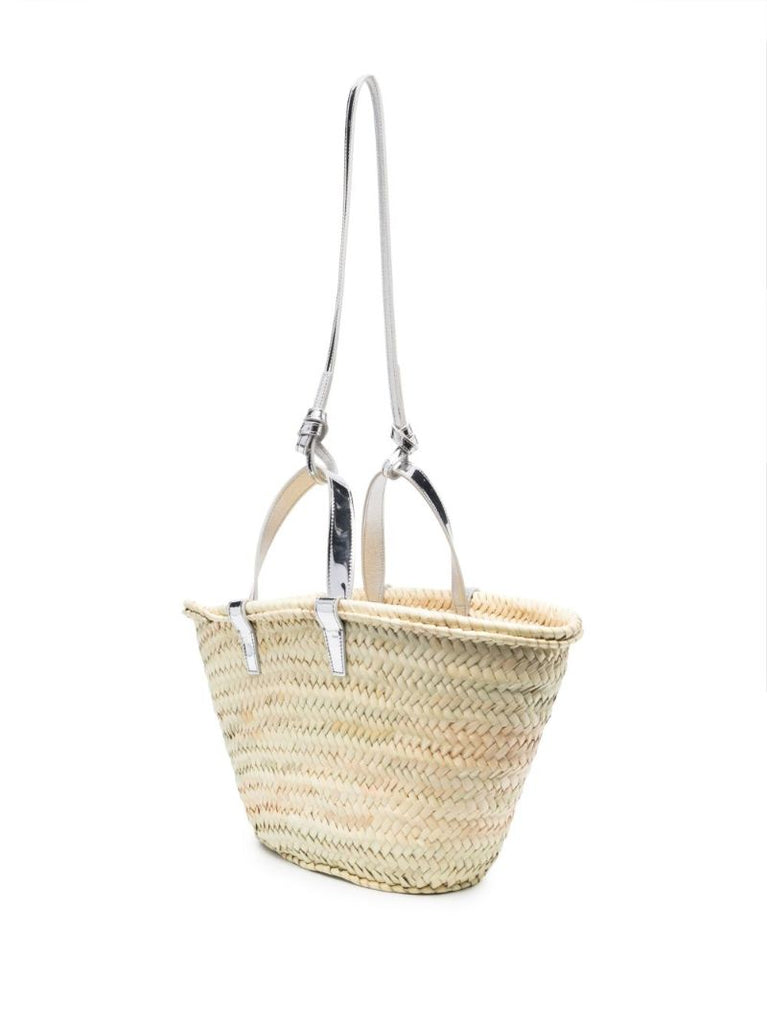 Neutral Teen Triomphe Straw Tote Bag