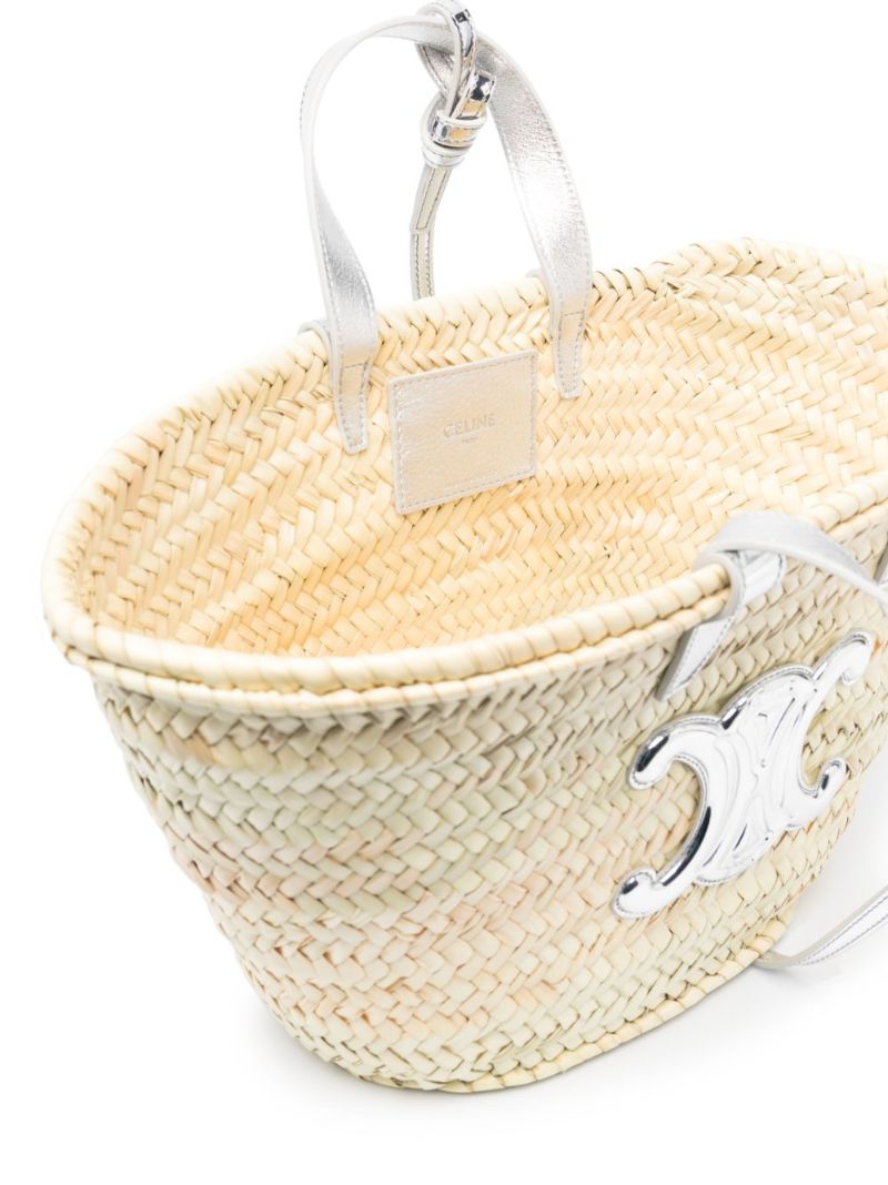 Neutral Teen Triomphe Straw Tote Bag