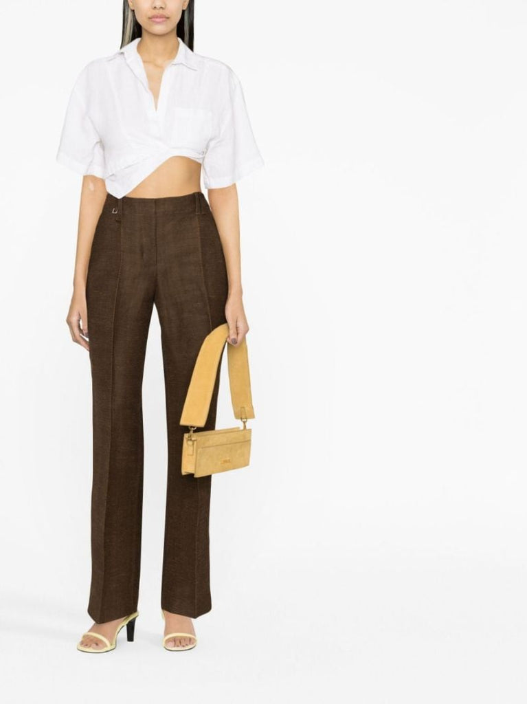 Brown Le Pantalon Cordao Jute Trousers