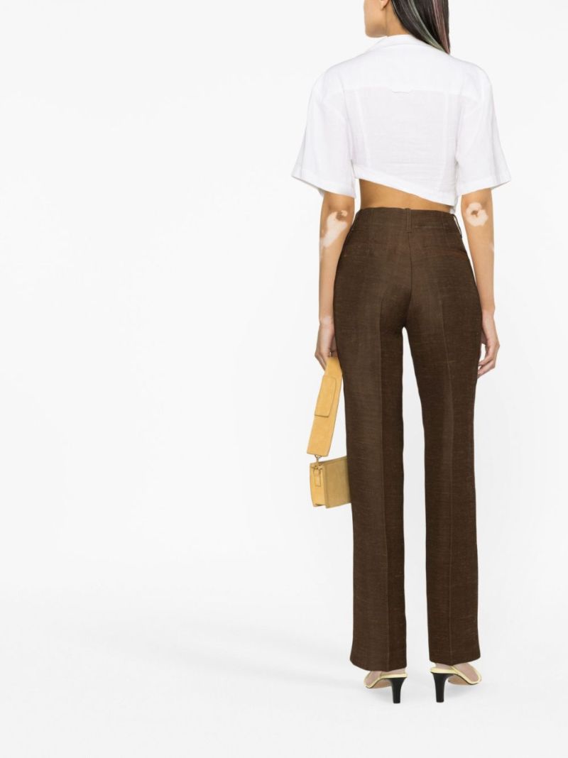 Brown Le Pantalon Cordao Jute Trousers