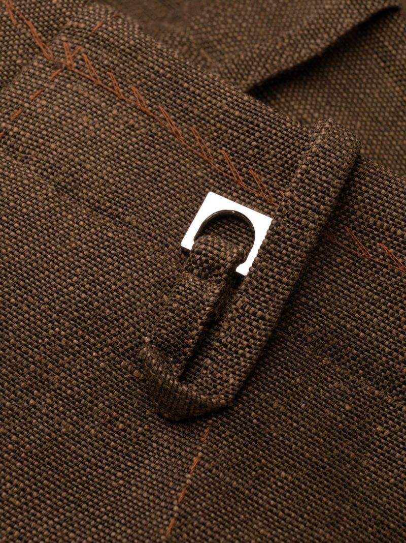 Brown Le Pantalon Cordao Jute Trousers