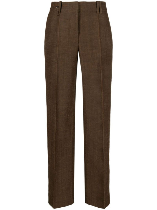 Brown Le Pantalon Cordao Jute Trousers