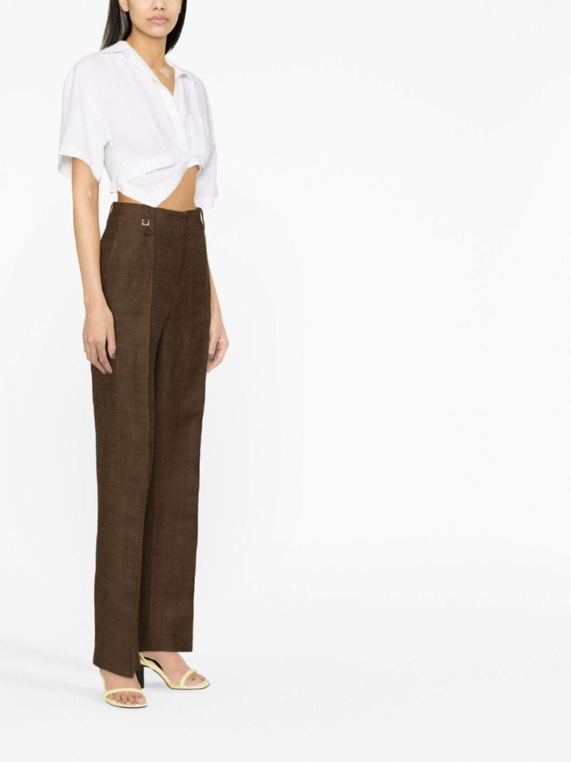 Brown Le Pantalon Cordao Jute Trousers