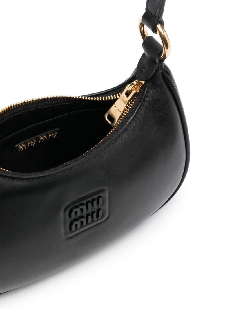 Black Leather Top Handle Bag