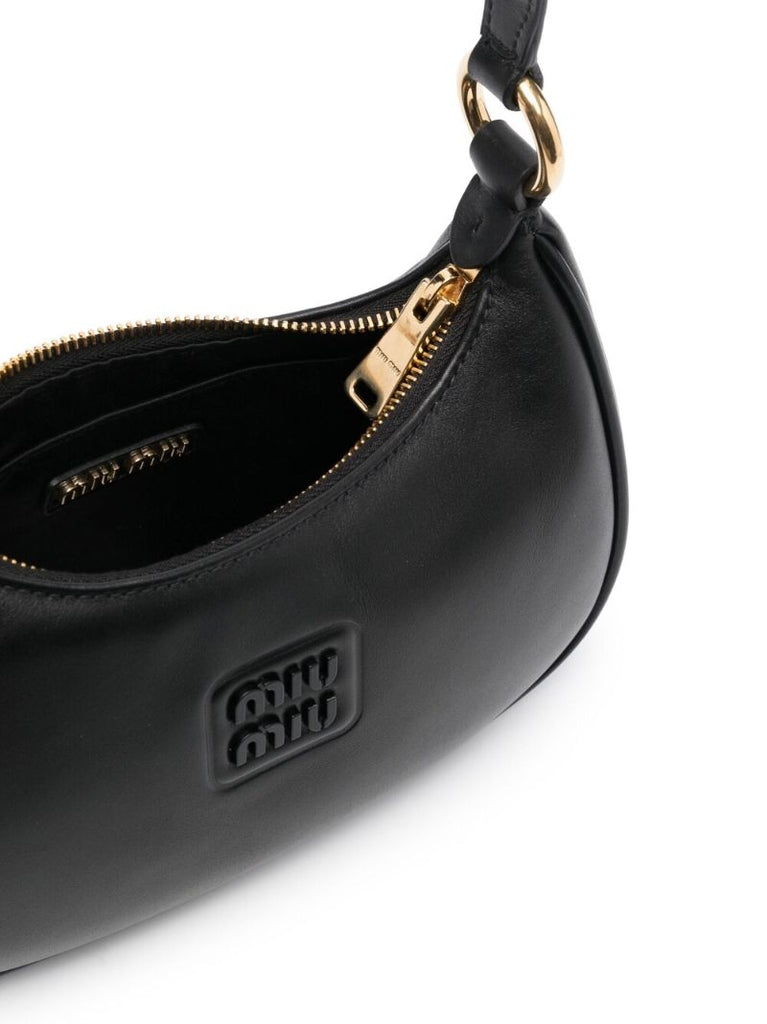 Black Leather Top Handle Bag