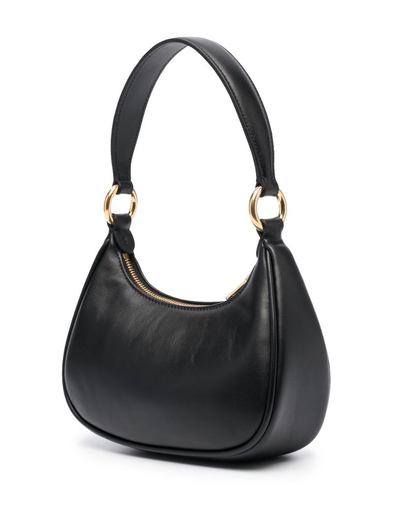 Black Leather Top Handle Bag