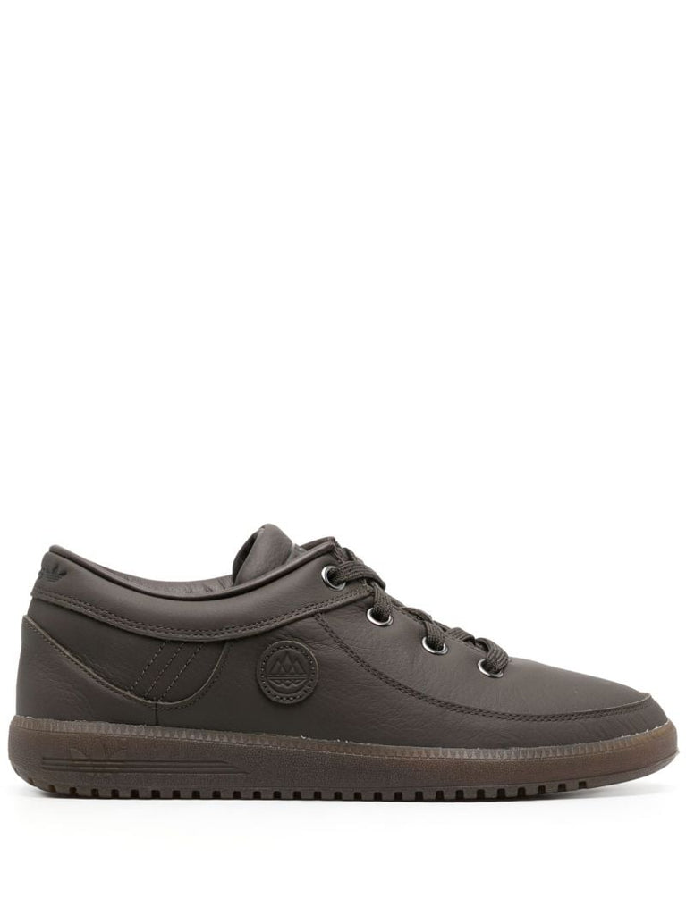 Brown Logo Patch Lace-up Sneakers