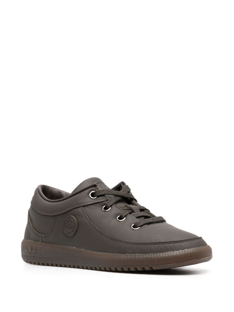 Brown Logo Patch Lace-up Sneakers