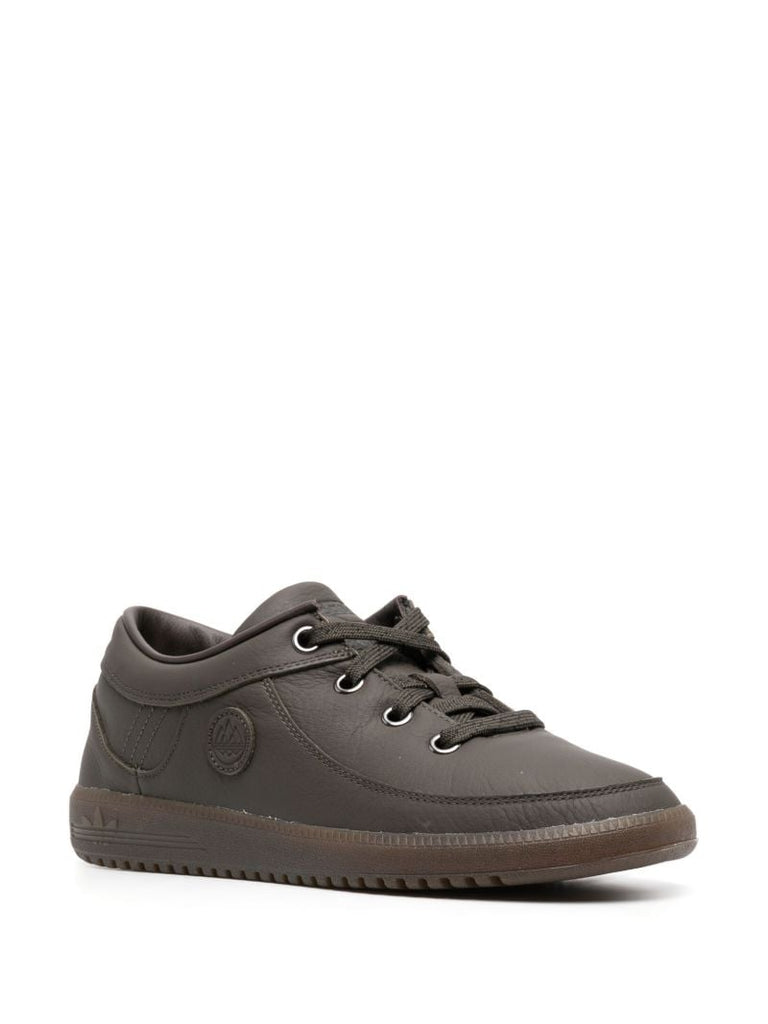 Brown Logo Patch Lace-up Sneakers
