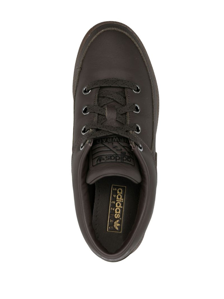 Brown Logo Patch Lace-up Sneakers
