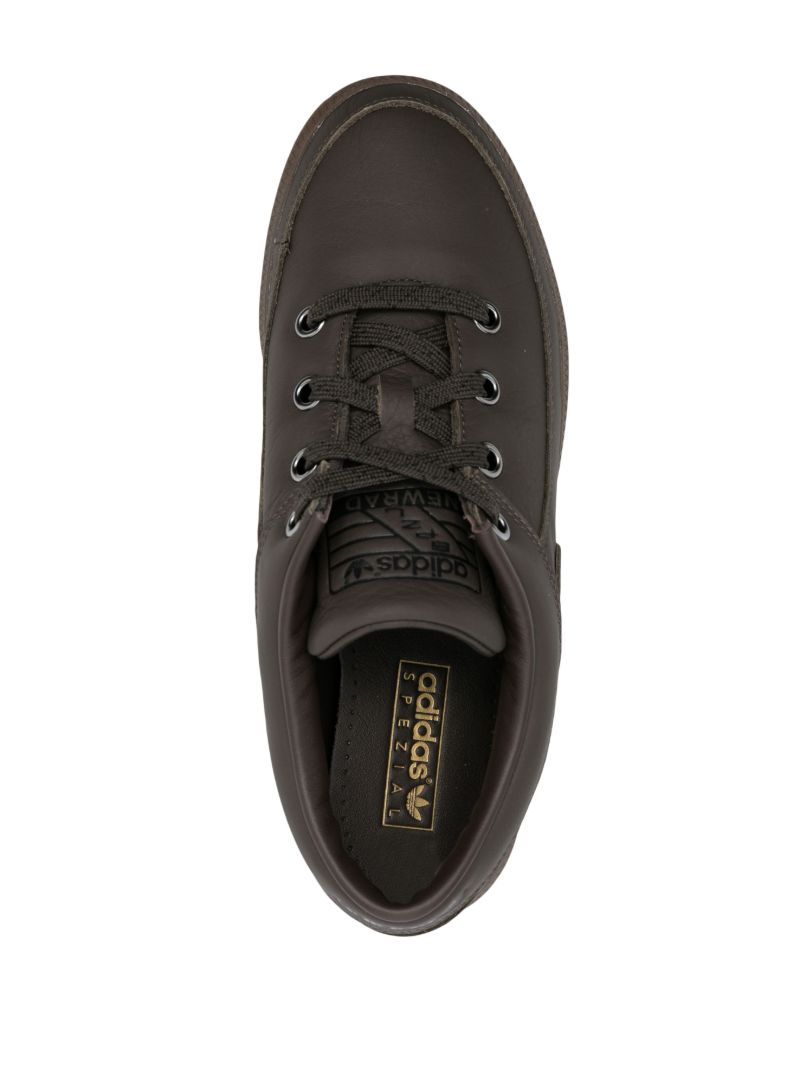 Brown Logo Patch Lace-up Sneakers