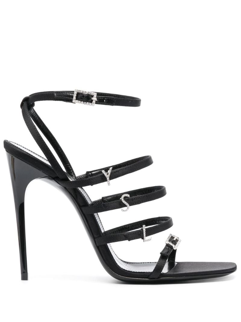 Black Jerry 110 Satin Sandals