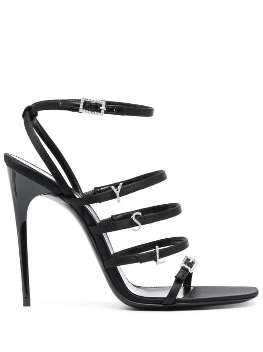 Black Jerry 110 Satin Sandals