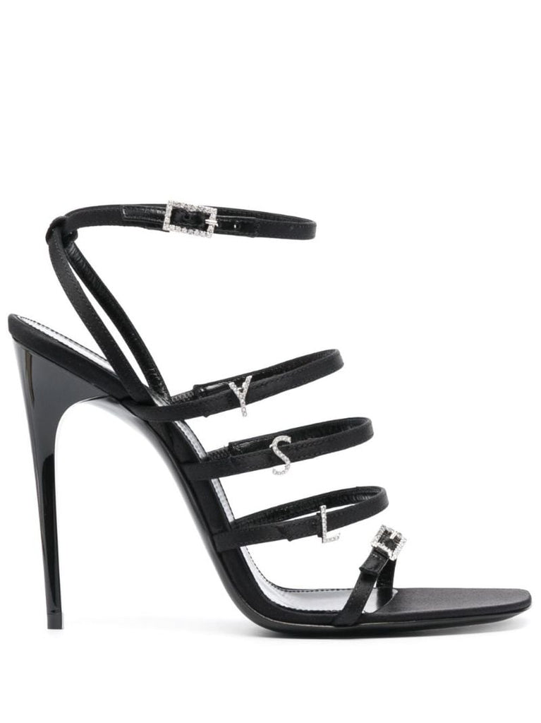 Black Jerry 110 Satin Sandals