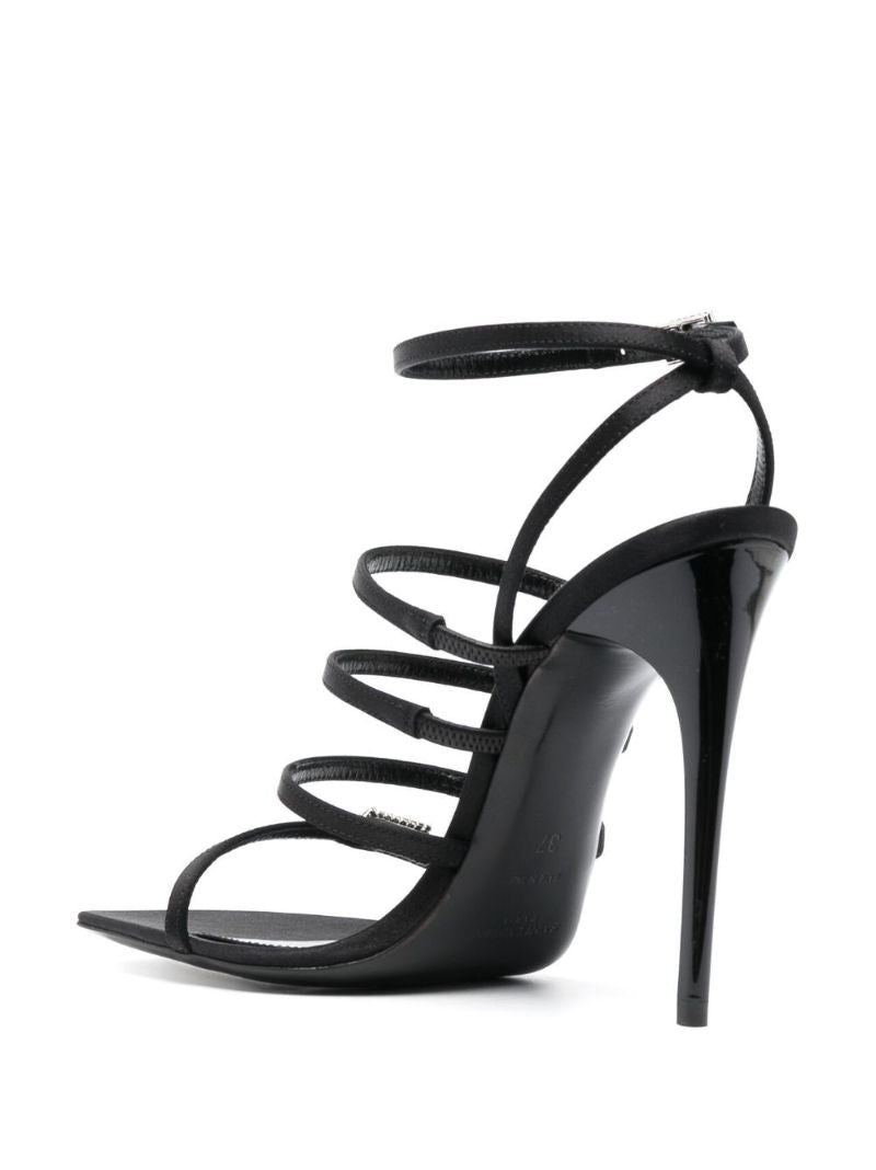 Black Jerry 110 Satin Sandals