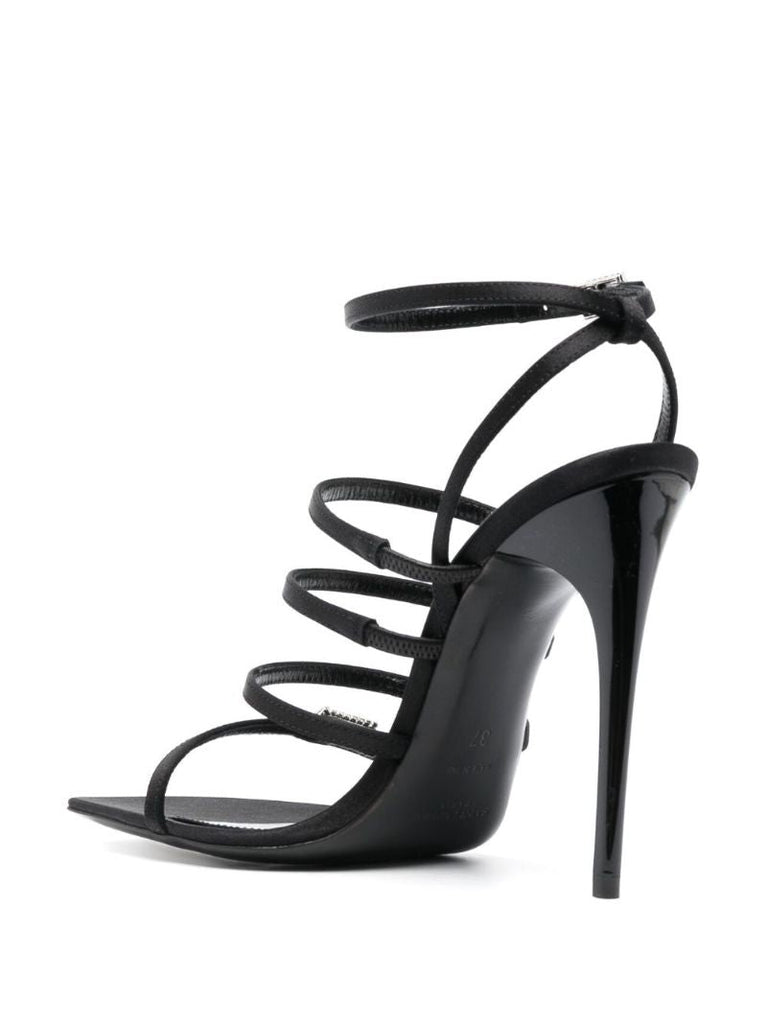 Black Jerry 110 Satin Sandals