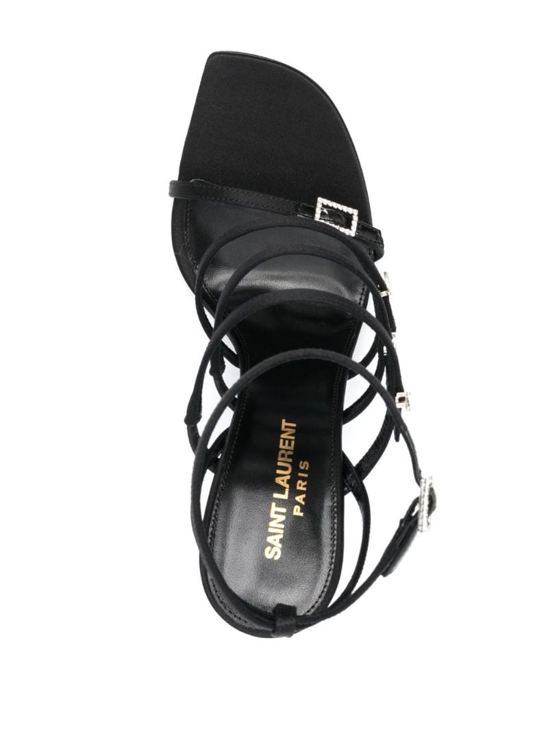 Black Jerry 110 Satin Sandals
