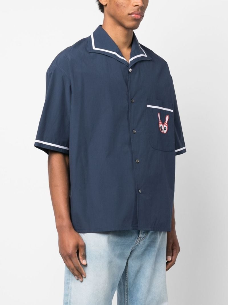 Blue Bowling Elephant Poplin Shirt