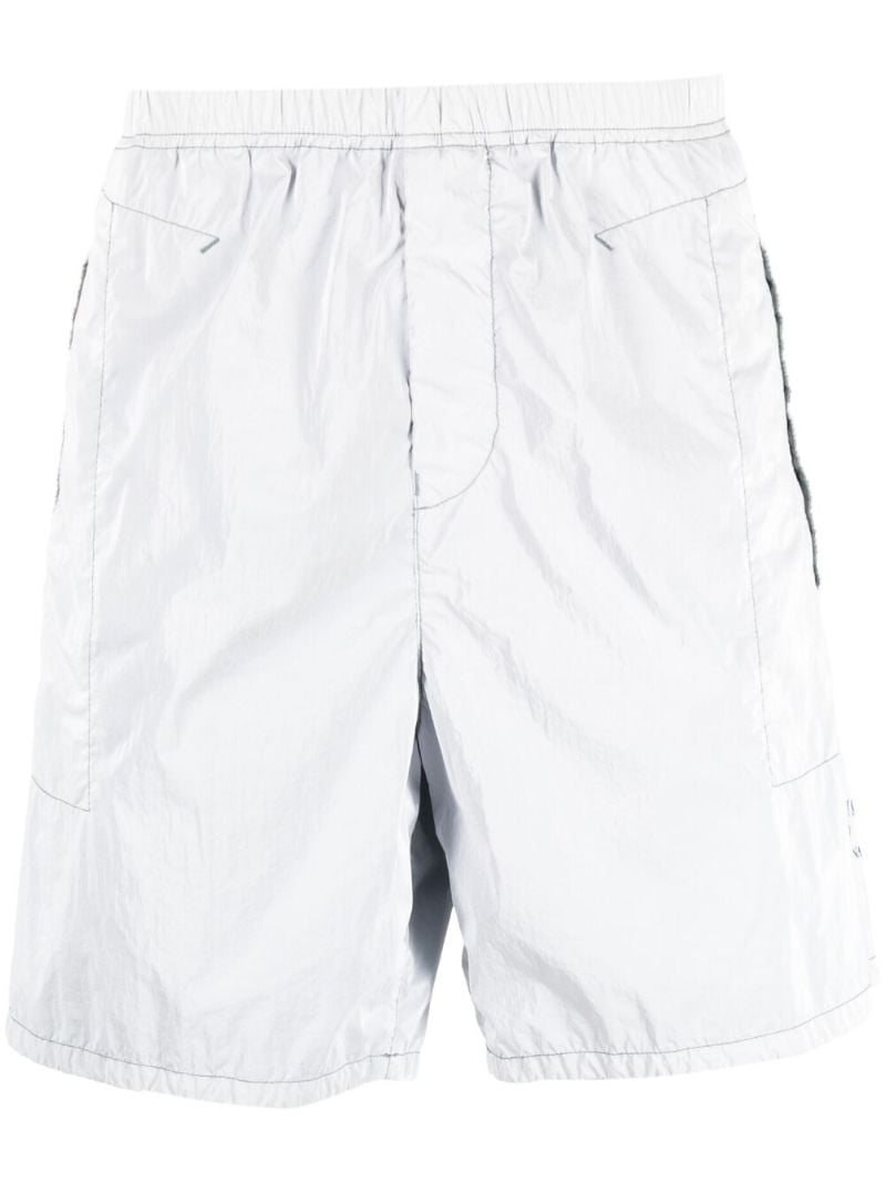 White Knee Length Shorts