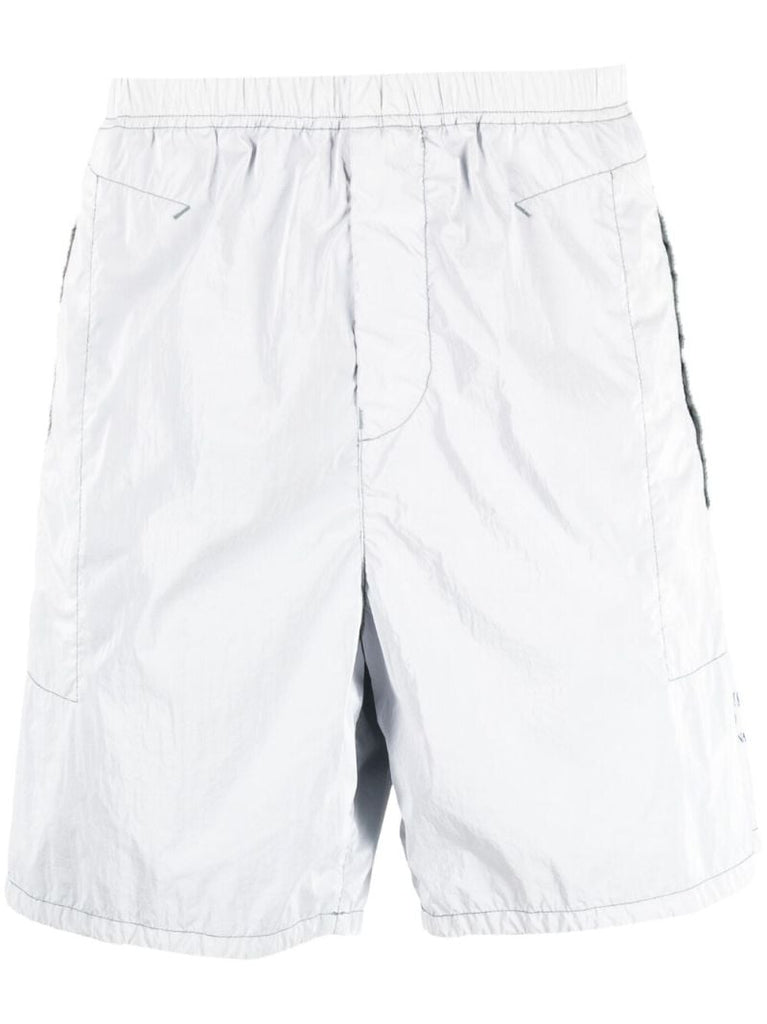 White Knee Length Shorts