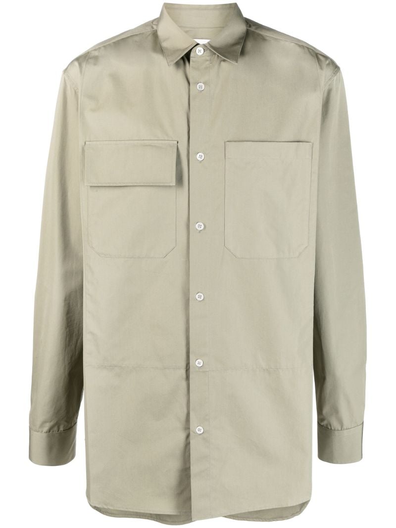 Green Long-sleeved Cotton Shirt