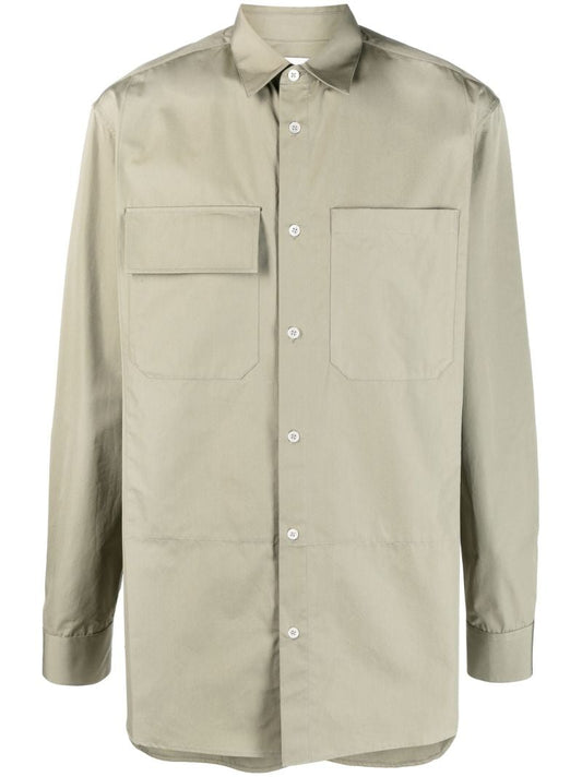 Green Long-sleeved Cotton Shirt