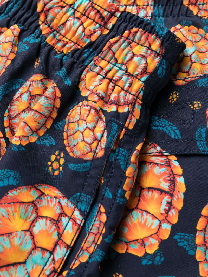 Blue Okoa Turtle Print Swim Shorts
