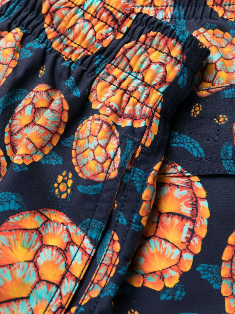 Blue Okoa Turtle Print Swim Shorts