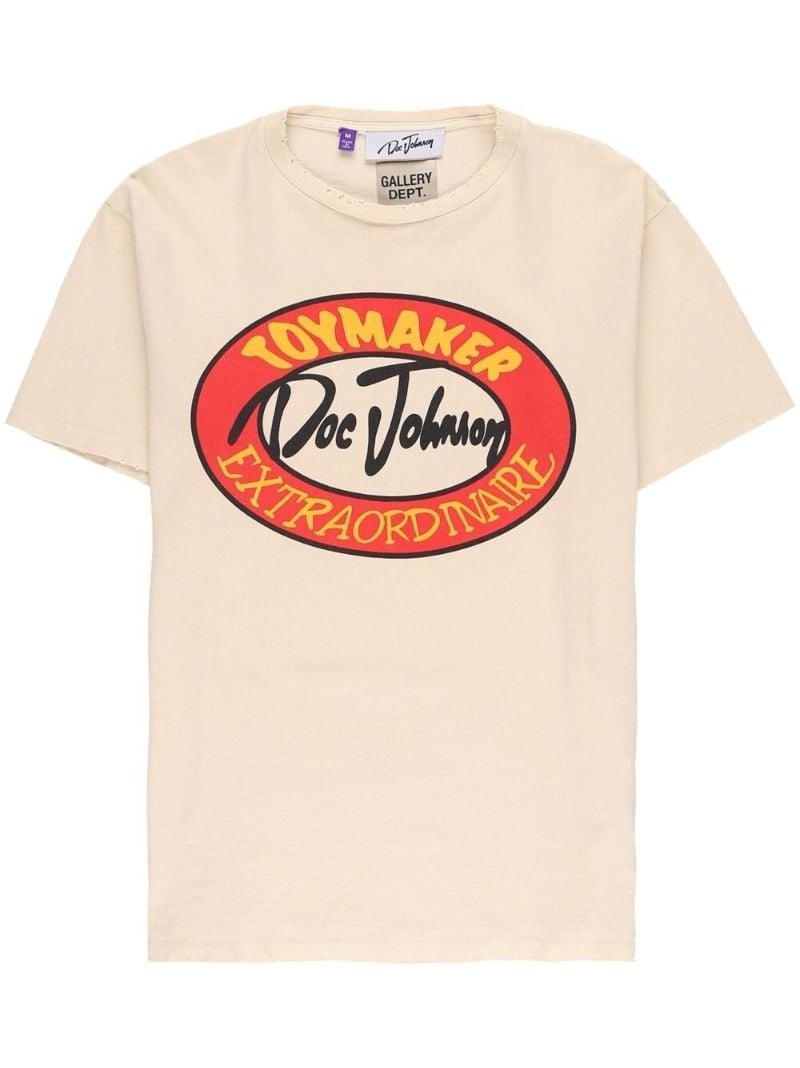 Beige Graphic Print T-shirt