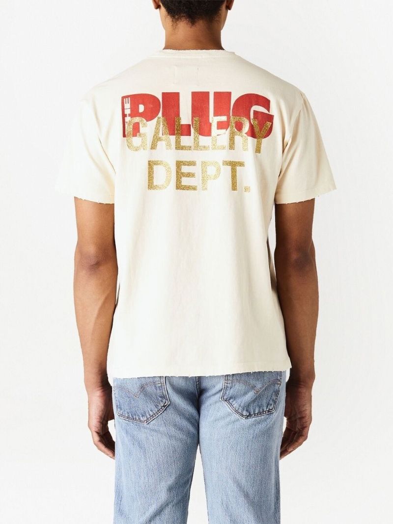 Beige Graphic Print T-shirt