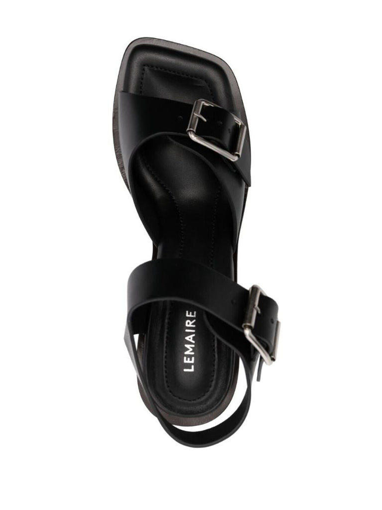 Black 80 Leather Sandals