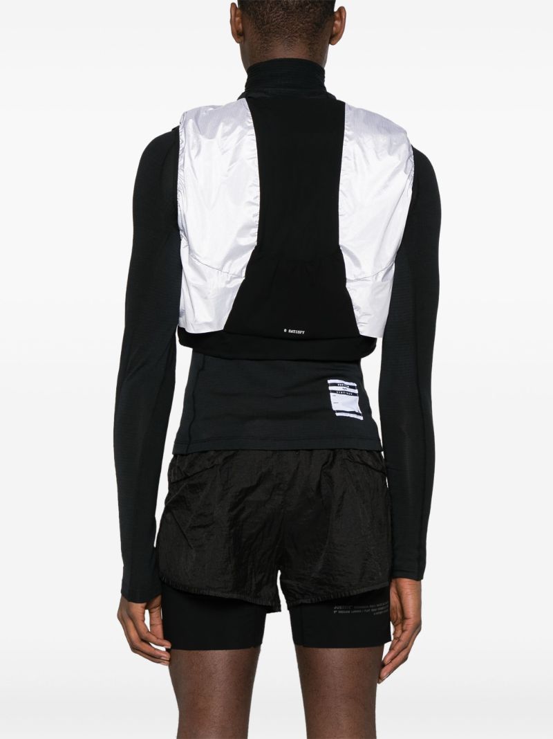Silver-tone Modular Thermal Cropped Gilet