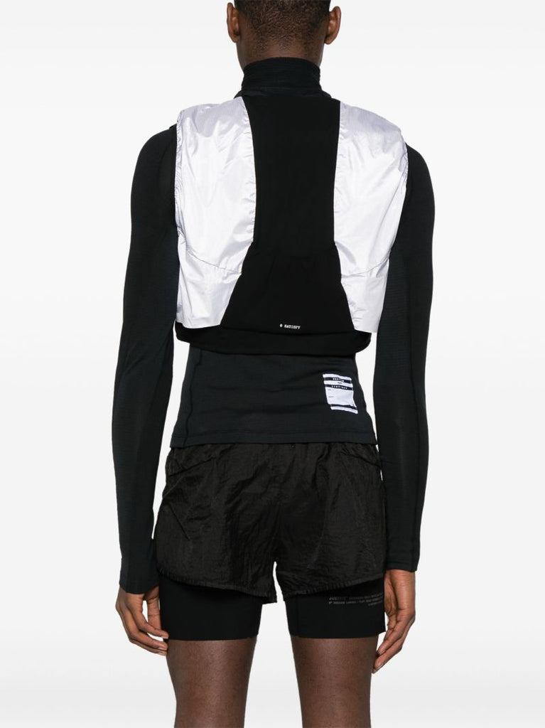 Silver-tone Modular Thermal Cropped Gilet