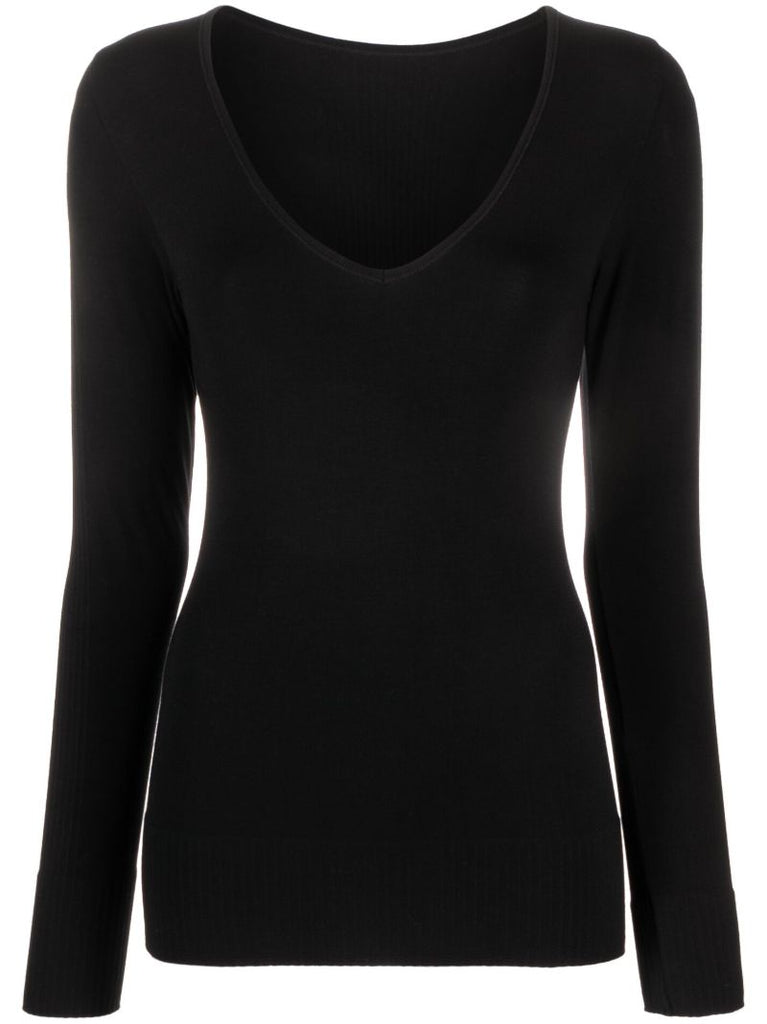 Black Troop Iii Modal-blend Top