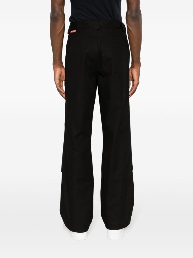 Black Klopman Straight-leg Trousers