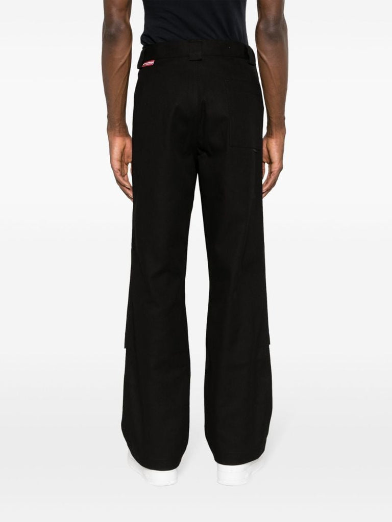 Black Klopman Straight-leg Trousers