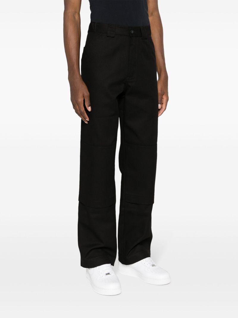 Black Klopman Straight-leg Trousers