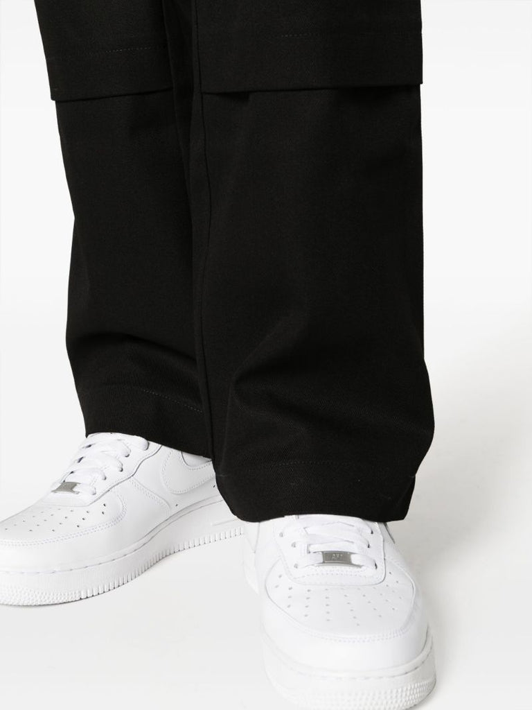 Black Klopman Straight-leg Trousers