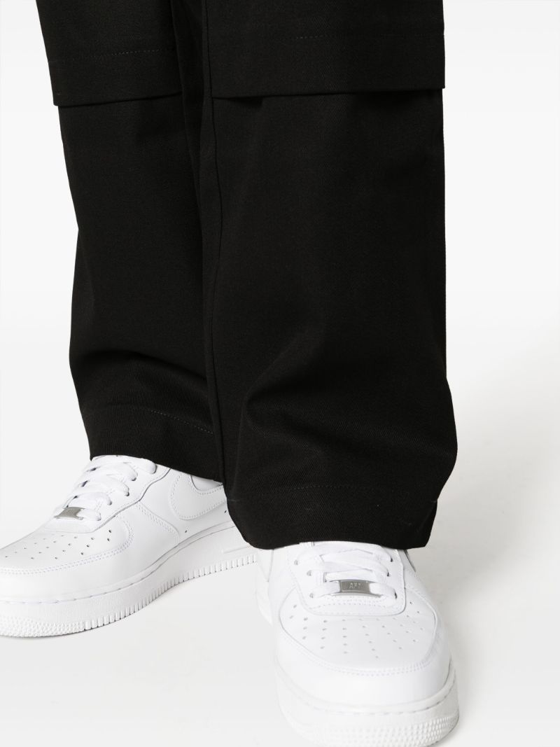 Black Klopman Straight-leg Trousers