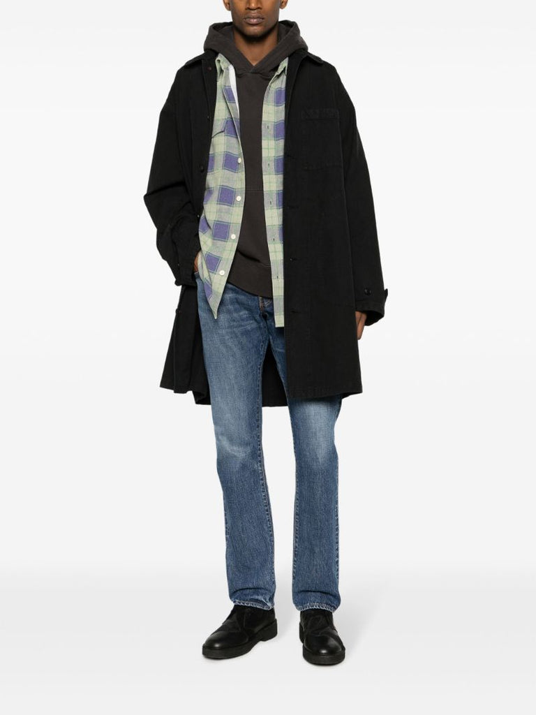 Black Pointer Cotton Coat