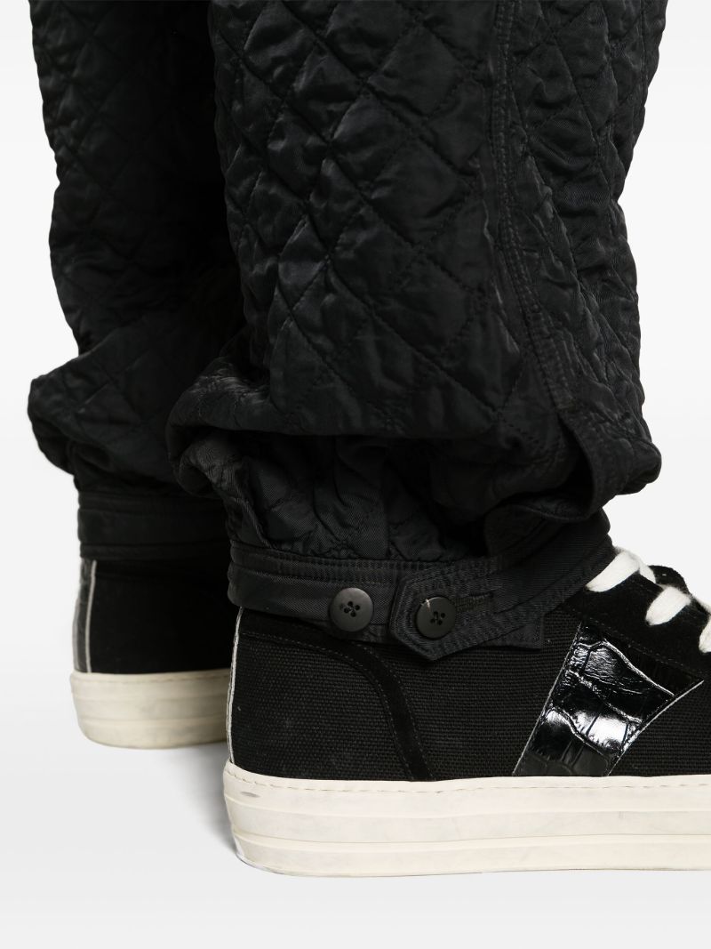 Black Callahan Quilted Tapered Trousers