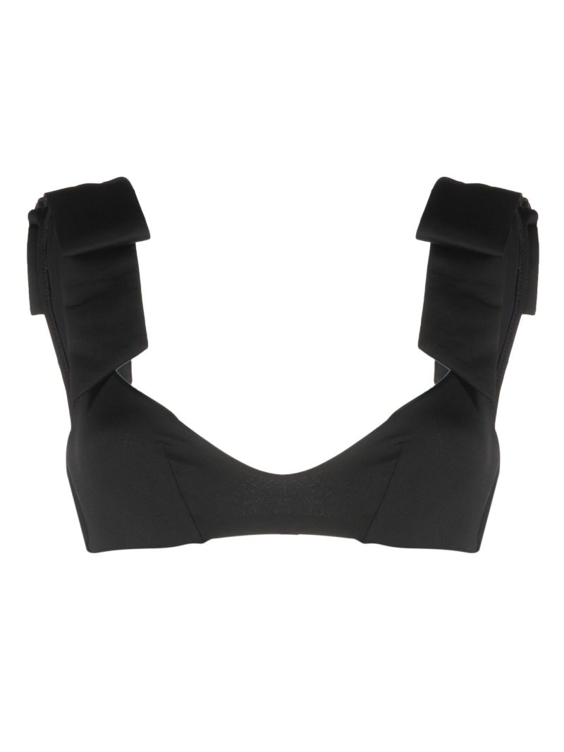 Black Krissy Bow Bikini Top