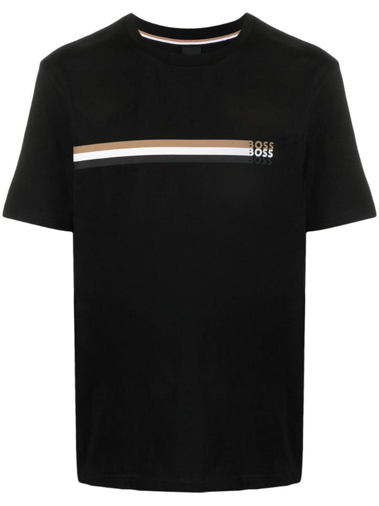 Black Logo-print Cotton T-shirt