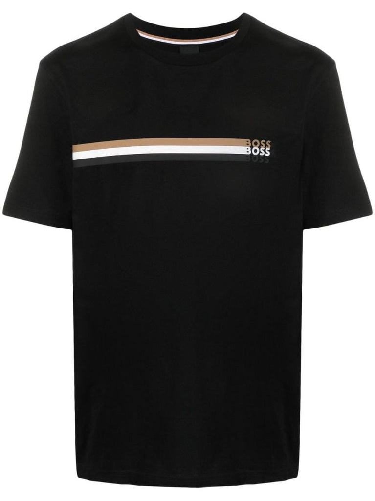Black Logo-print Cotton T-shirt